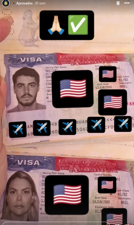Vistos americanos aprovados