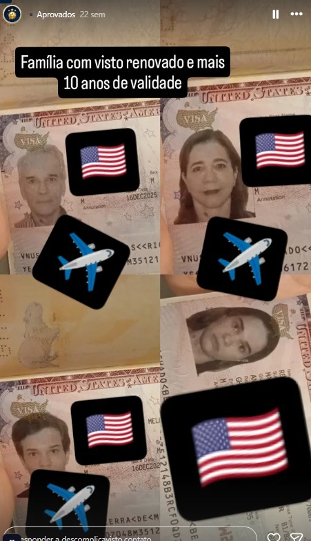 Família com visto renovado